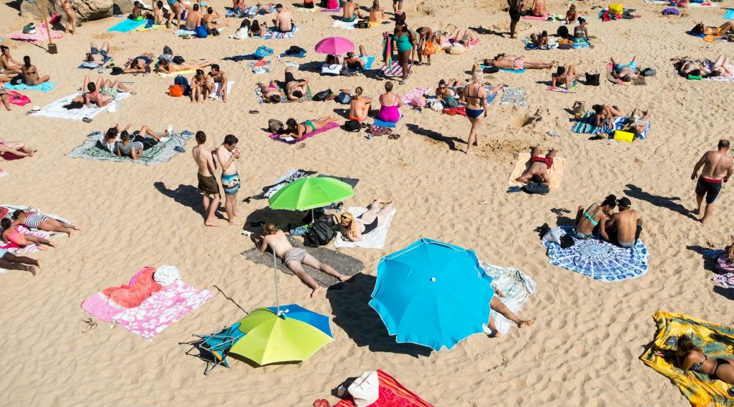 people on sand